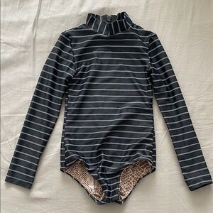 Acacia Swimwear Kids Ehukai Striped Long Sleeve Bodysuit